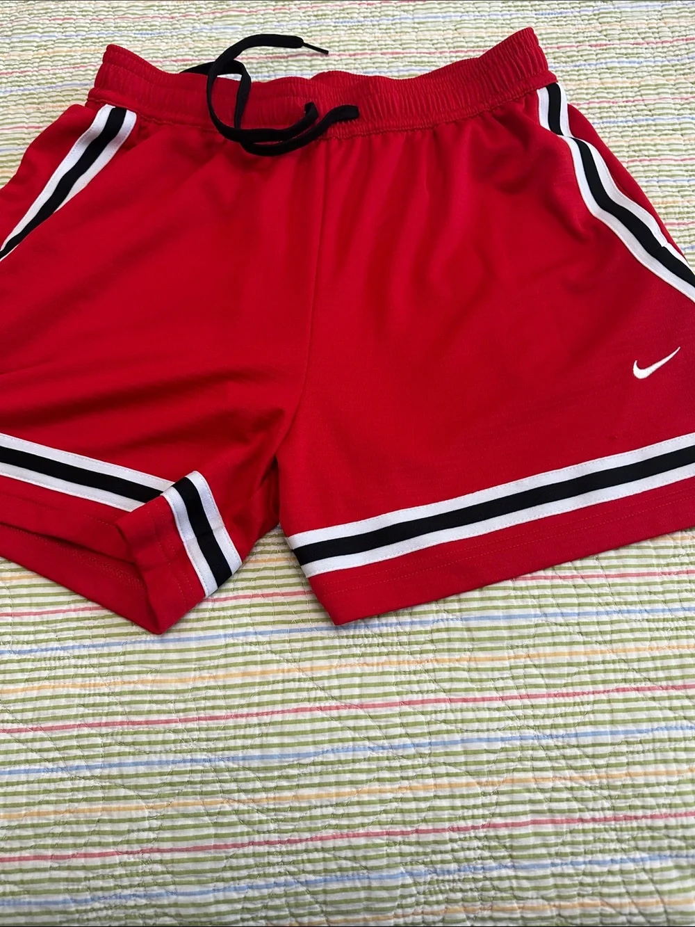 Nike Kids Two-Pack Athletic Shorts in Blue and Red